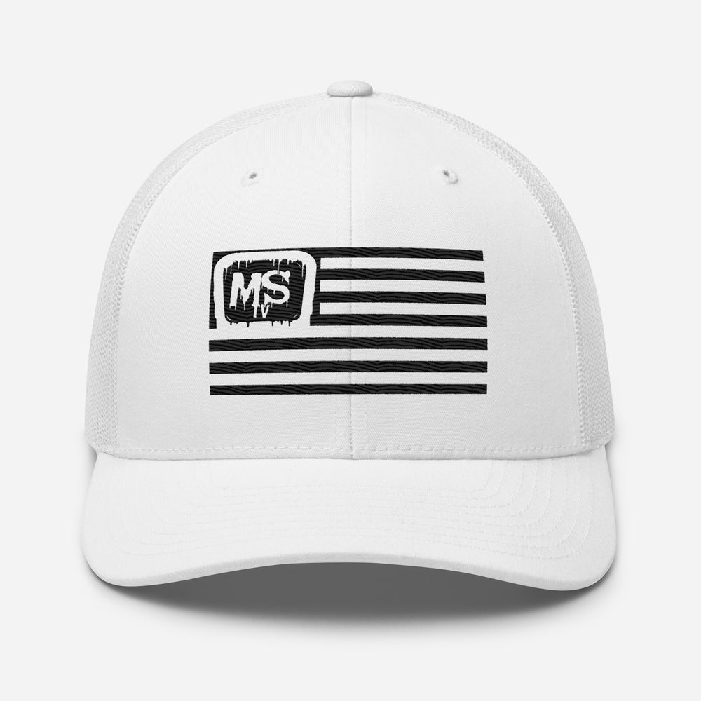 MSTV Black Flag White Snapback