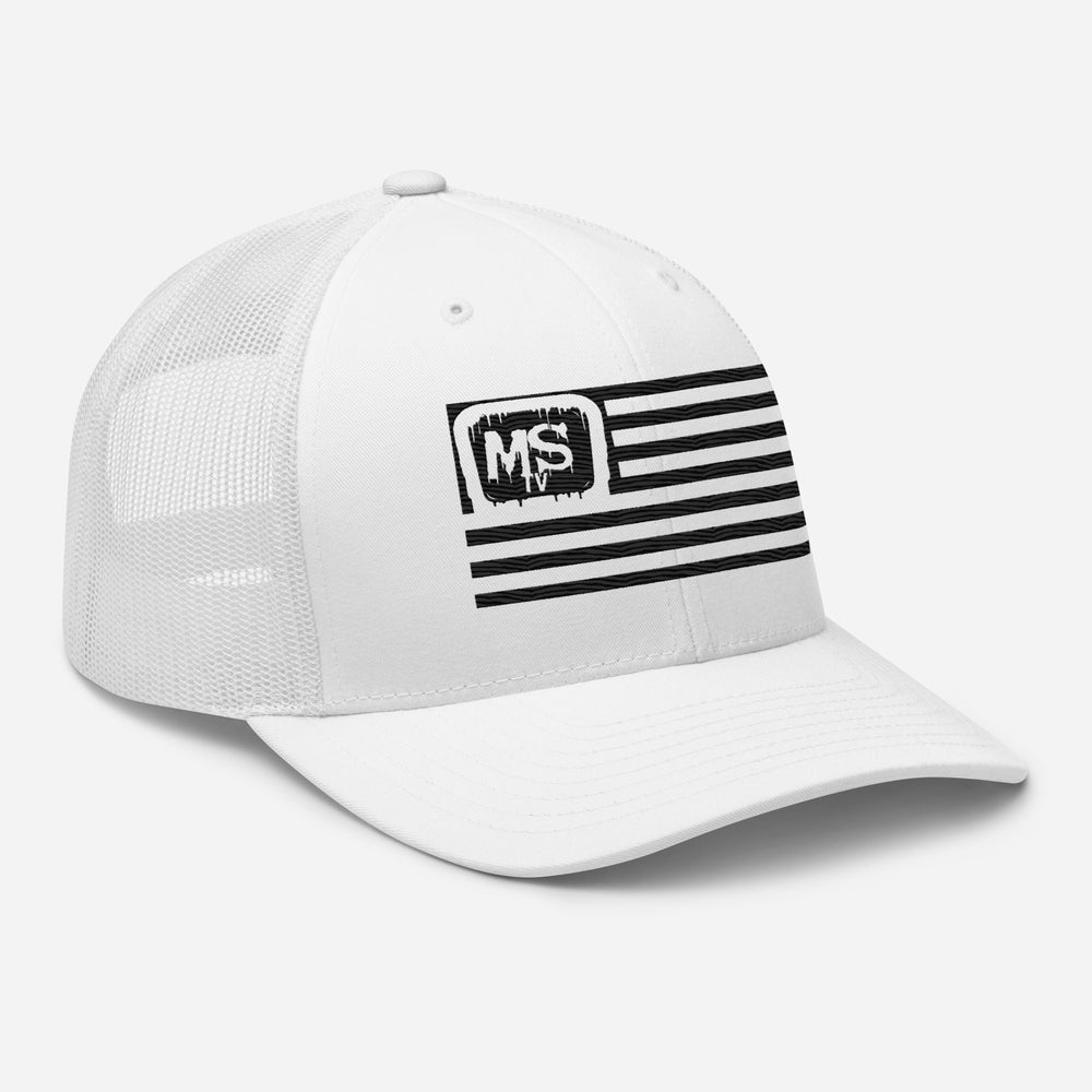 MSTV Black Flag White Snapback