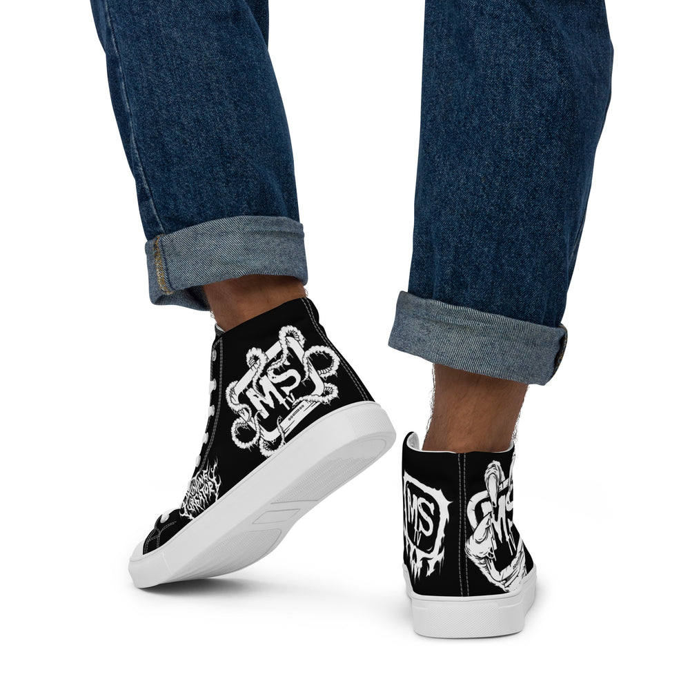 Men’s high top canvas shoes